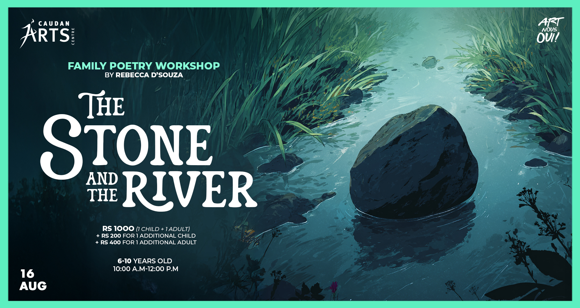 The Stone and the River – family poetry workshop by Rebecca D’Souza
