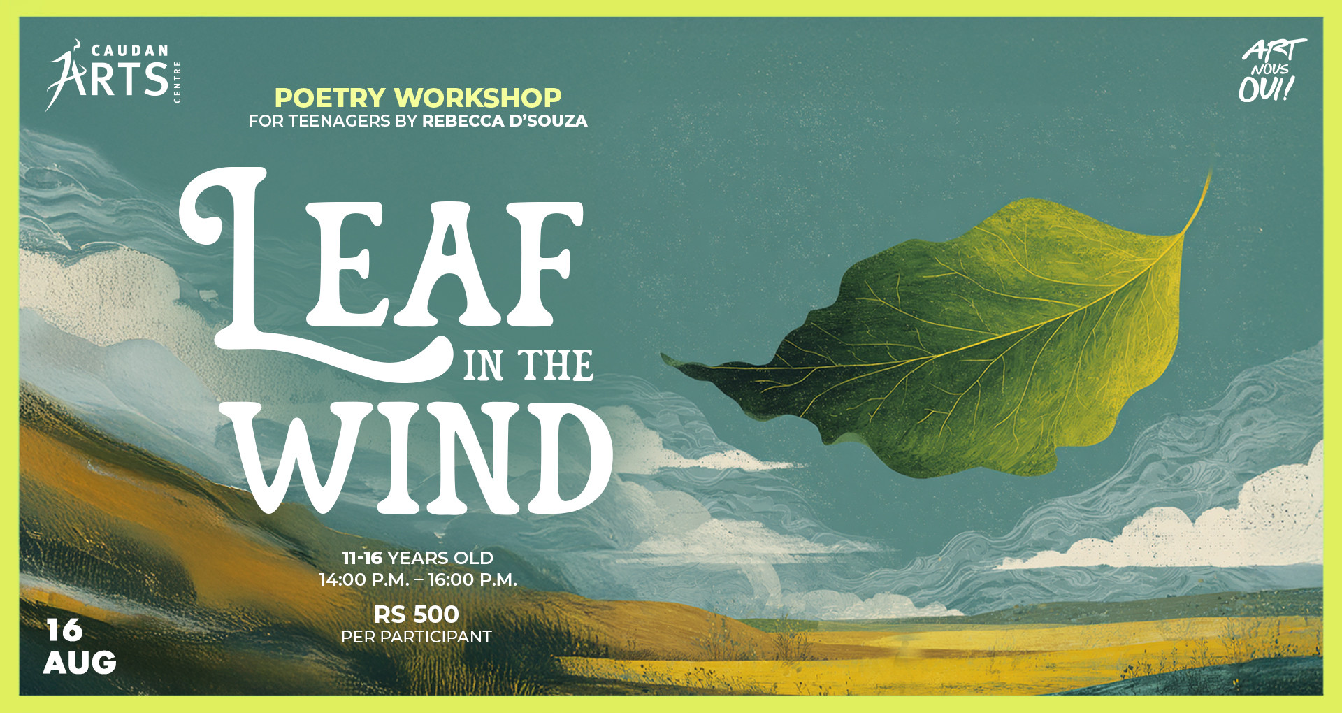 Leaf in the Wind – poetry workshop for teenagers by Rebecca D’Souza