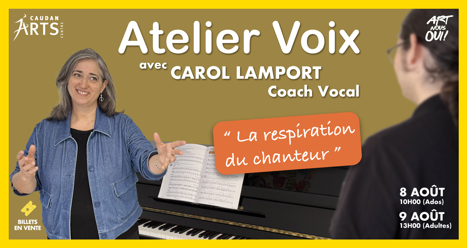 Atelier Voix avec Carol Lamport – Coach Vocal